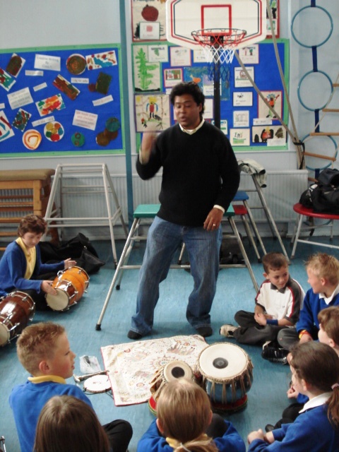A workshop room learning together